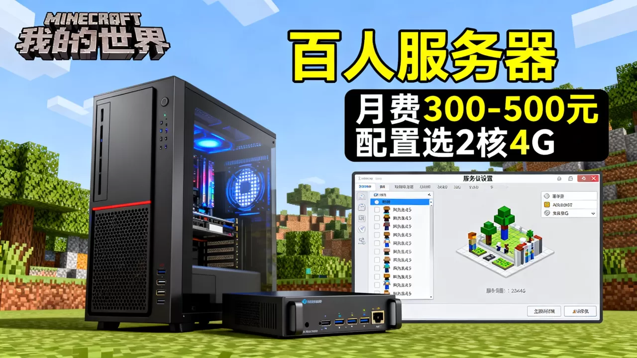 我的世界百人服务器一个月多少钱？,怎么选服务器