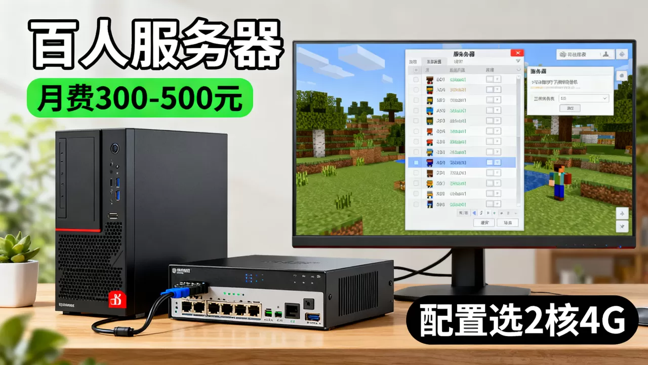 我的世界百人服务器一个月多少钱？,怎么选服务器