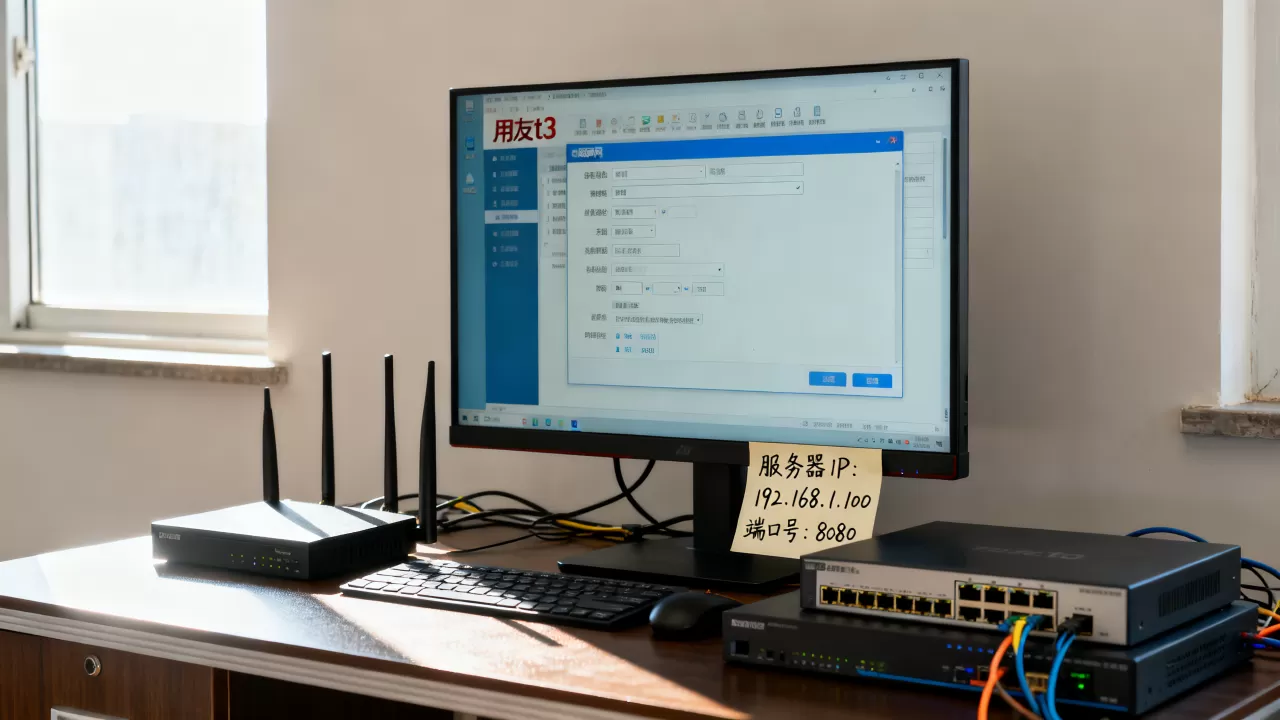 用友t3局域网怎么连接到服务器配置，如何设置