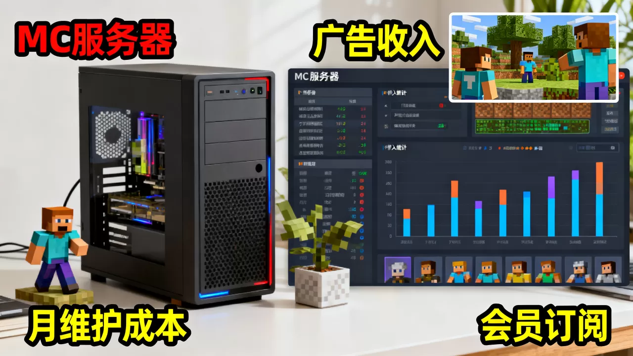 MC服务器一个月到底能赚多少钱？，怎么赚钱