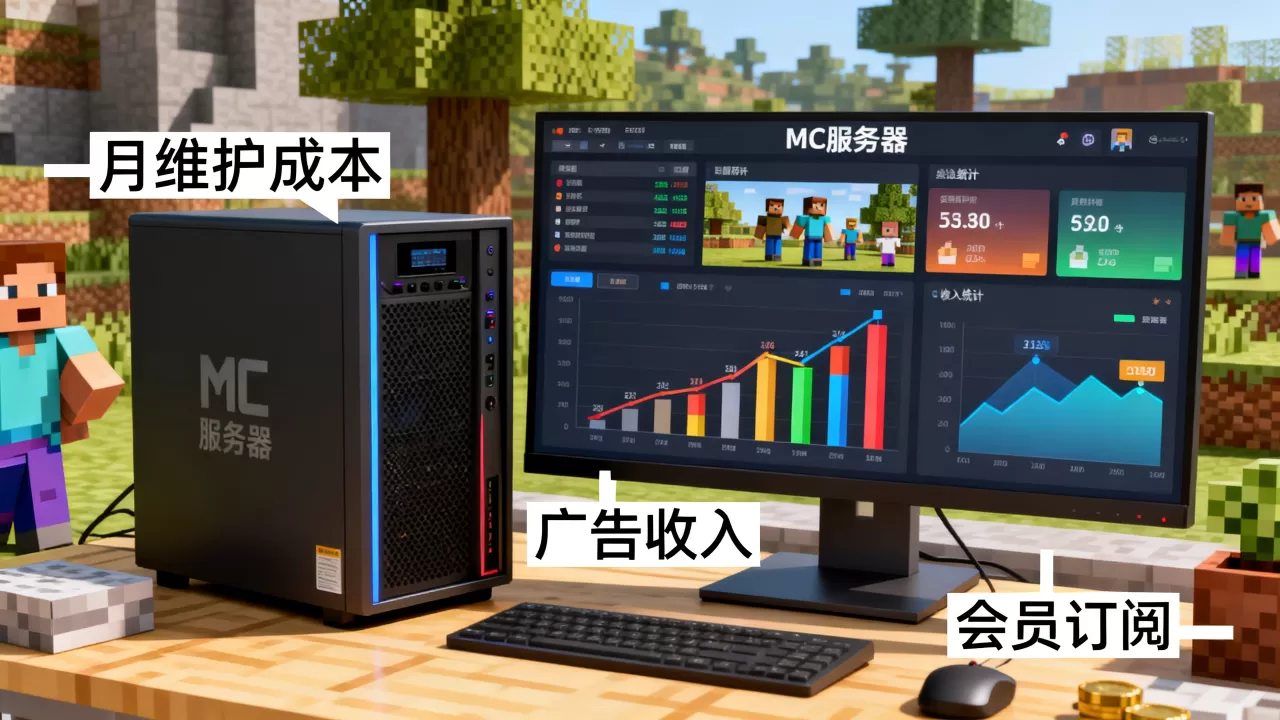 MC服务器一个月到底能赚多少钱？，怎么赚钱