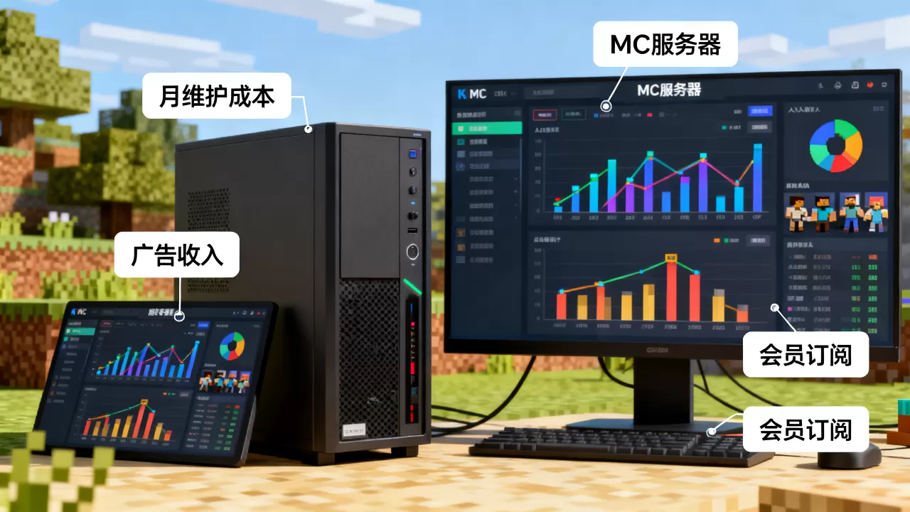 MC服务器一个月到底能赚多少钱？，怎么赚钱
