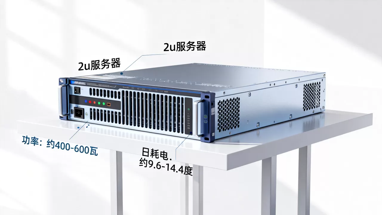 一台2u服务器一般功率多少瓦，一天耗电多少度