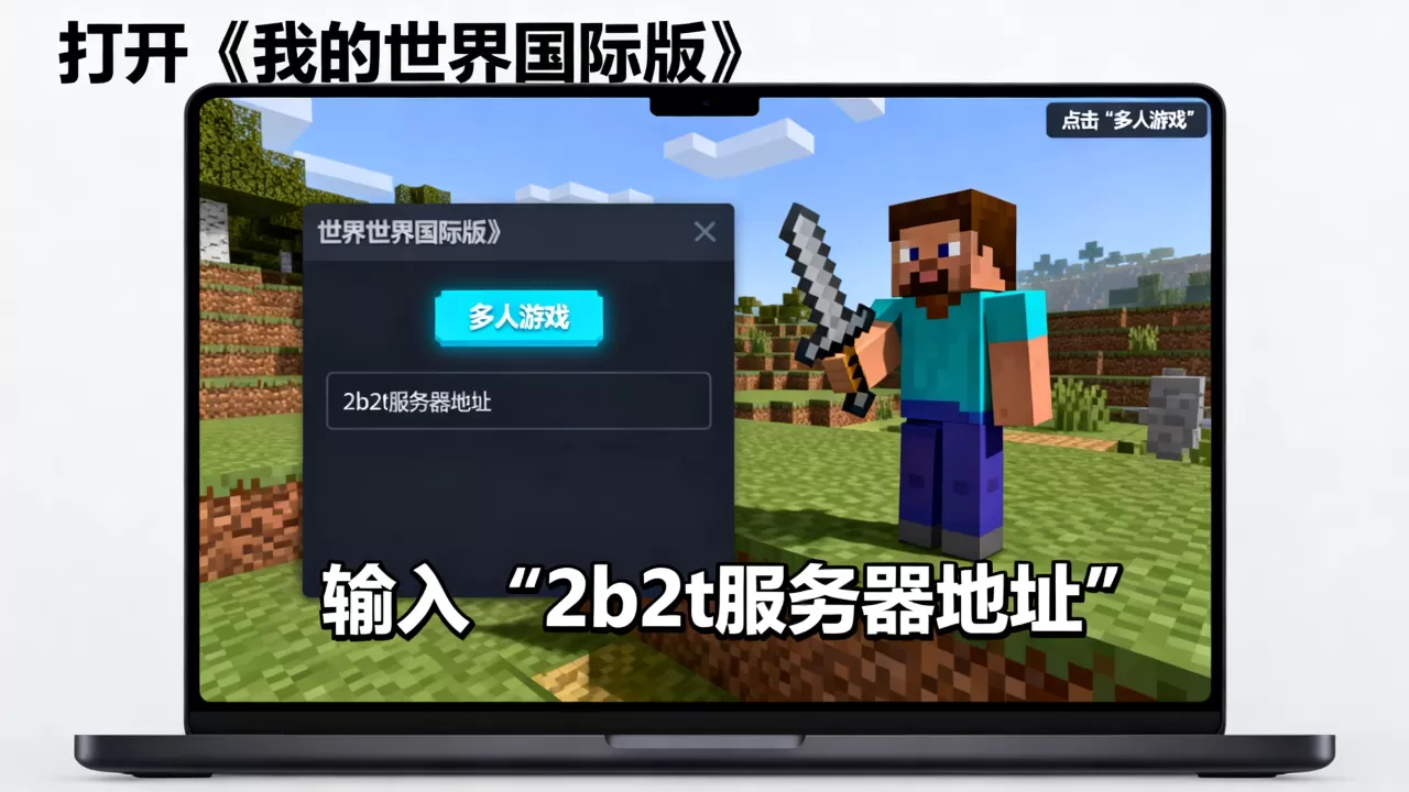 我的世界国际版怎么进2b2t服务器,2b2t服务器怎么进