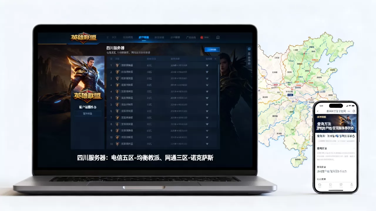 LOL有哪些区的服务器在四川呢，怎么查？