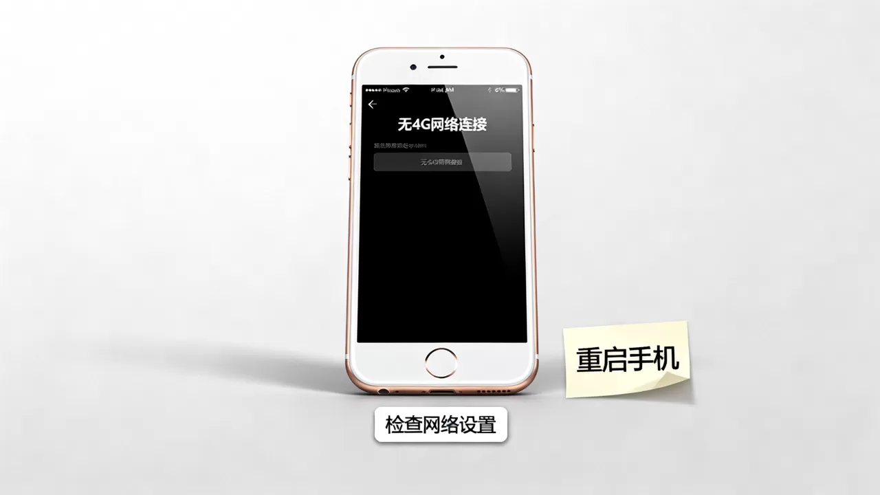 苹果6s不显示4G网络连接服务器怎么办，怎么回事？