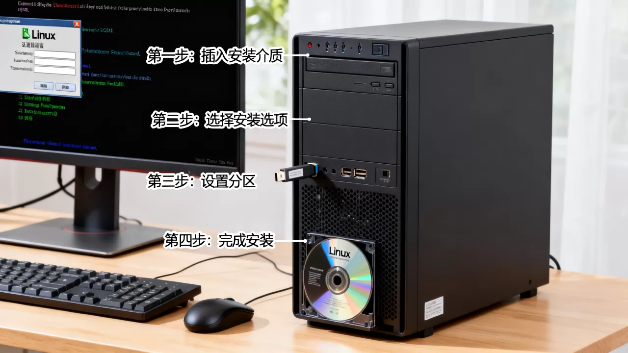 如何快速安装服务器主机Linux？，安装步骤是什么？