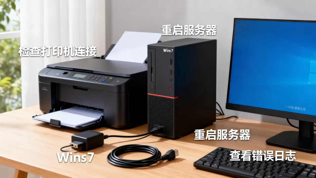 win7打印机服务器错误怎么解决？，怎么回事