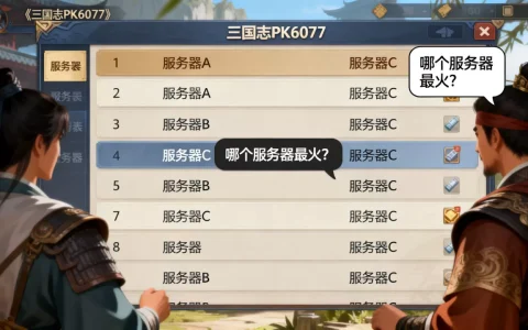 三国志PK6077有哪些服务器，哪个服务器最火？