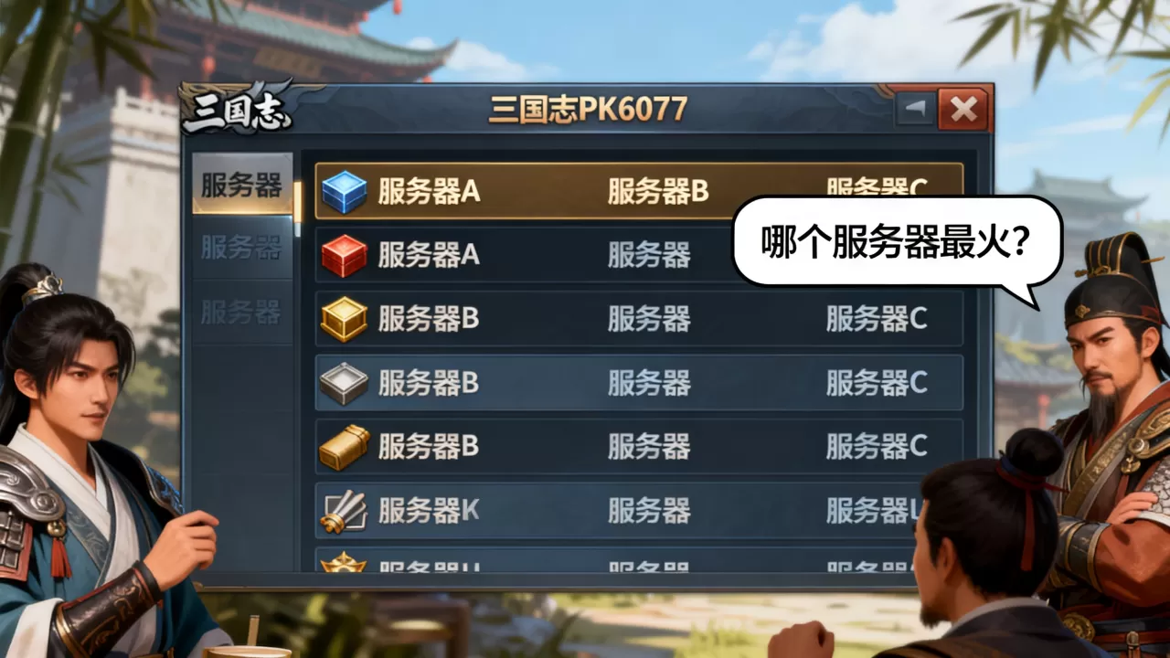 三国志PK6077有哪些服务器,哪个服务器最火? 三国志PK6077有哪些服务器,哪个服务器最火?