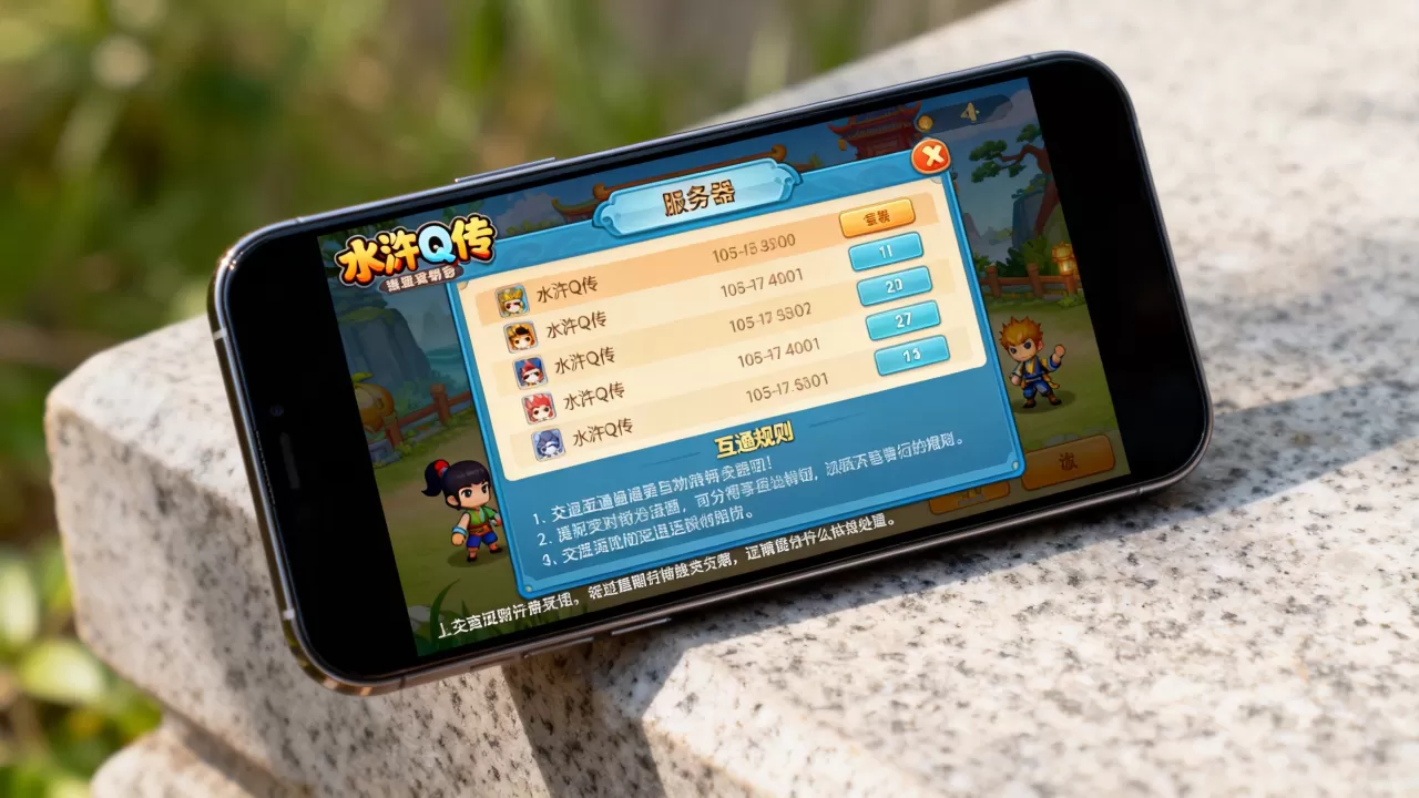 水浒Q传手游8区互通服务器有哪些，互通规则是什么？