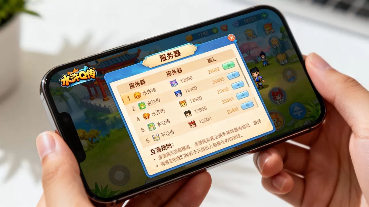 水浒Q传手游8区互通服务器有哪些，互通规则是什么？