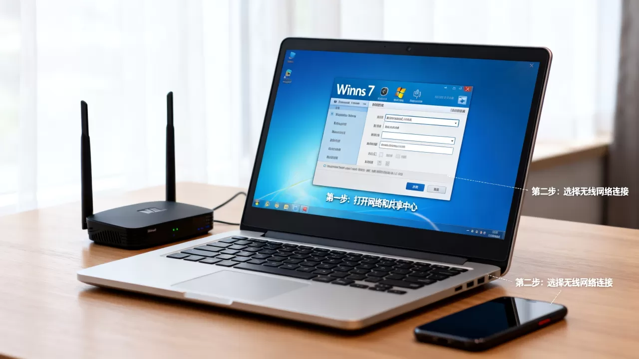 怎么在win7链接无线网络连接服务器？，连接不上怎么办？