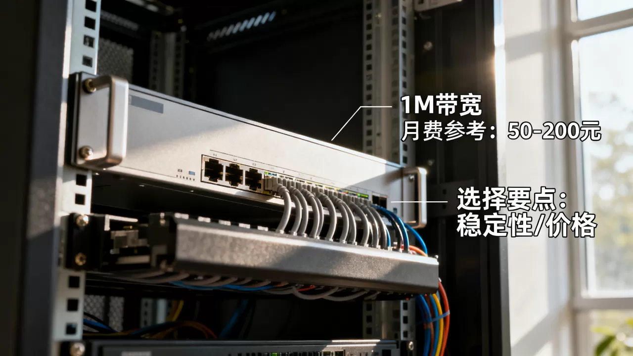 服务器的1m带宽到底多少钱一个月，怎么选