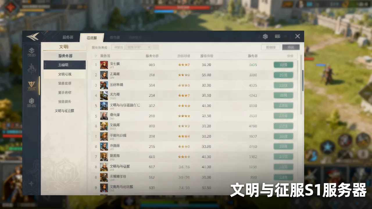 文明与征服哪些服务器是S1的?,是什么意思 文明与征服哪些服务器是S1的?,是什么意思