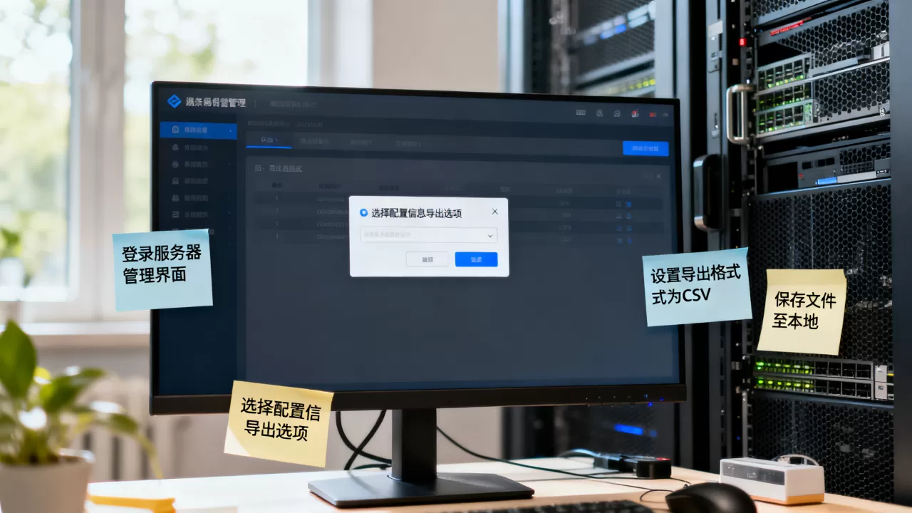 服务器配置信息如何导出，具体步骤有哪些？