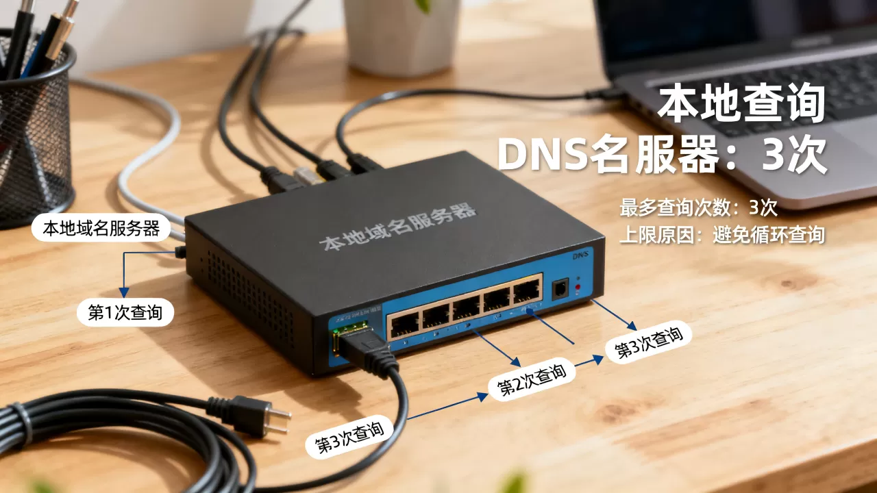 本地域名服务器最多发出多少次DNS查询，为什么有上限？