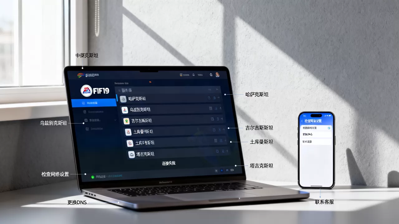 fifa19中亚服务器有哪些国家,连接不上怎么办 fifa19中亚服务器有哪些国家,连接不上怎么办