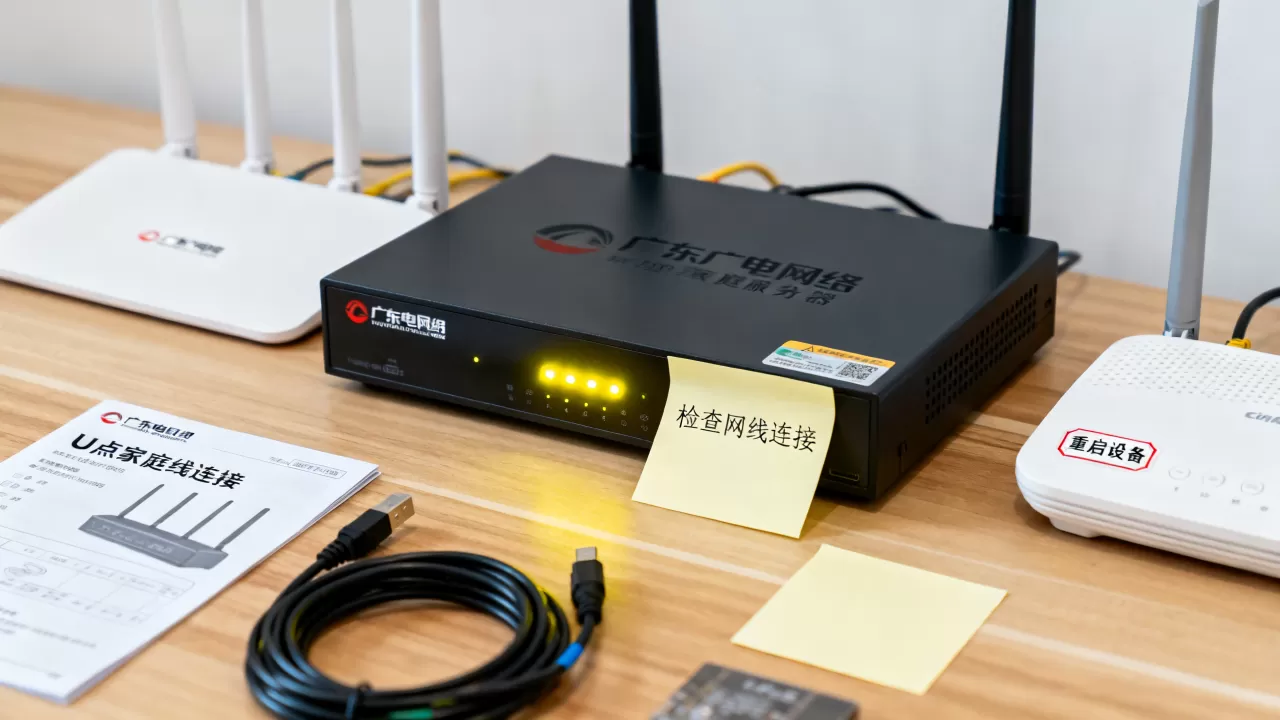 广东广电网络u点家庭服务器亮黄灯怎么解决，原因是什么