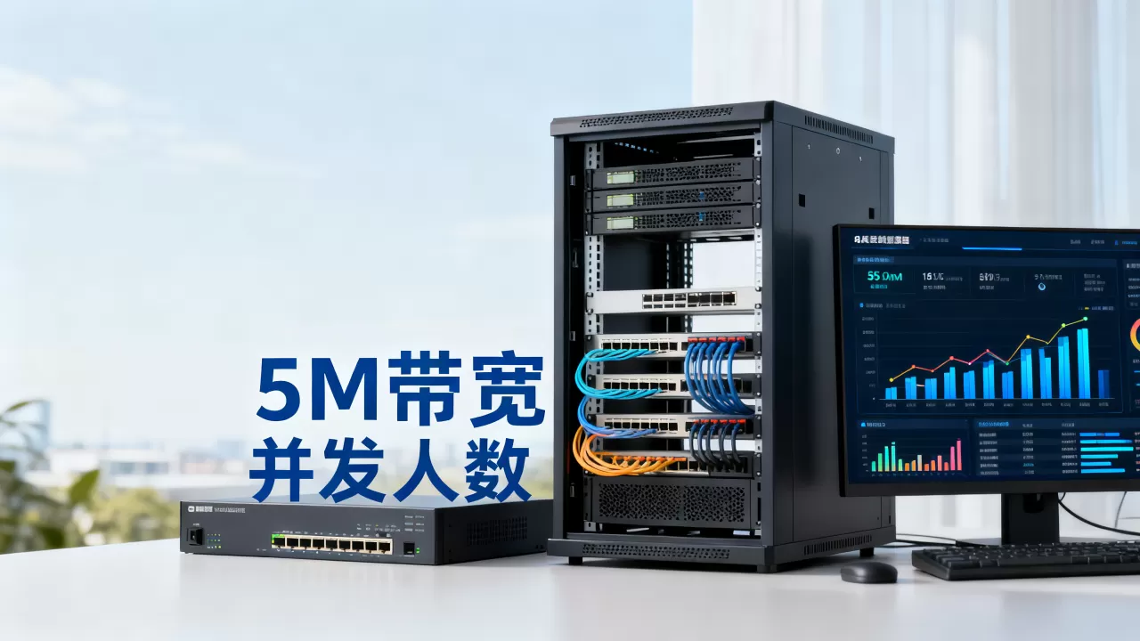 服务器5m带宽一秒同时进多少人？，够用吗