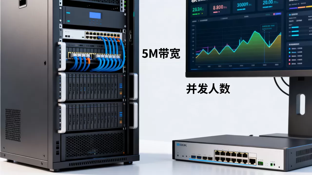 服务器5m带宽一秒同时进多少人？，够用吗