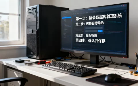 在数据库系统中如何赋予数据库角色，有哪些步骤？