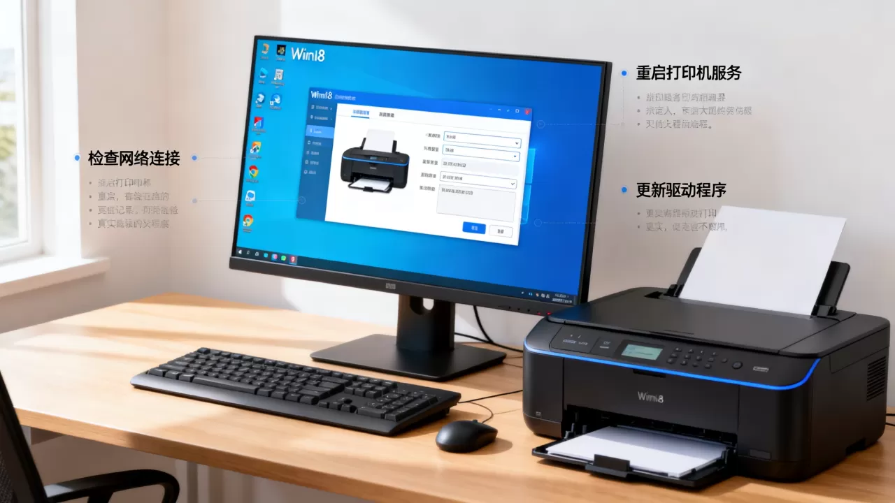 win8打印机服务器不可用怎么解决？，是什么原因