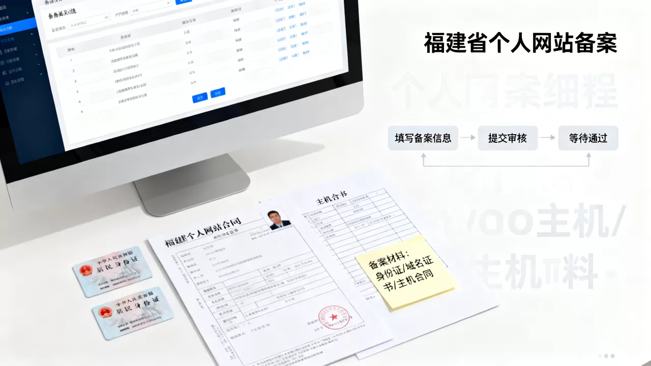 福建个人网站备案需要什么材料,流程是什么? 福建个人网站备案需要什么材料,流程是什么?