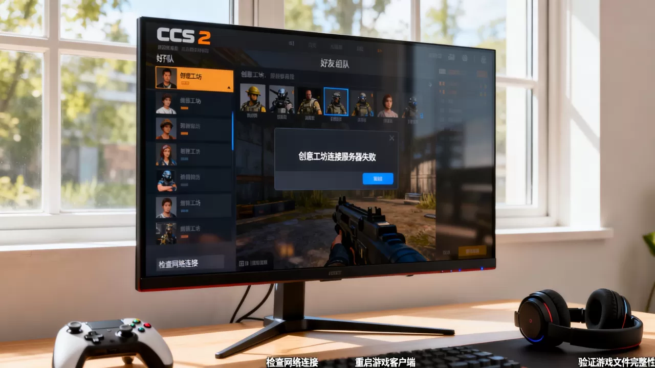 CS2和好友进创意工坊为什么连接服务器失败，怎么解决？