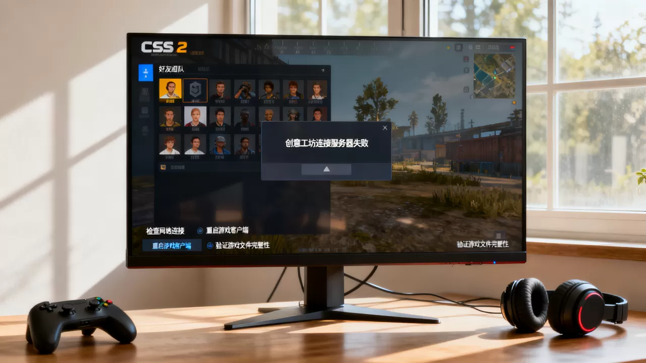 CS2和好友进创意工坊为什么连接服务器失败，怎么解决？
