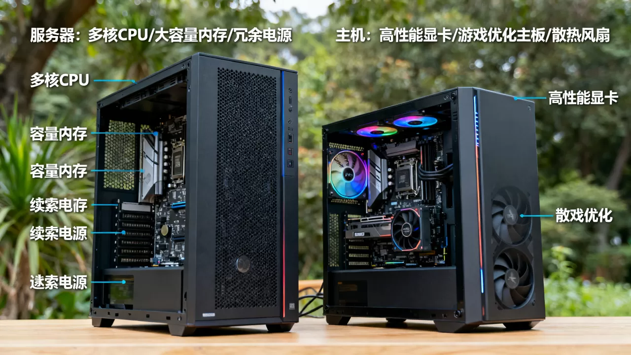服务器电脑和主机配置有什么区别？，哪个品牌好