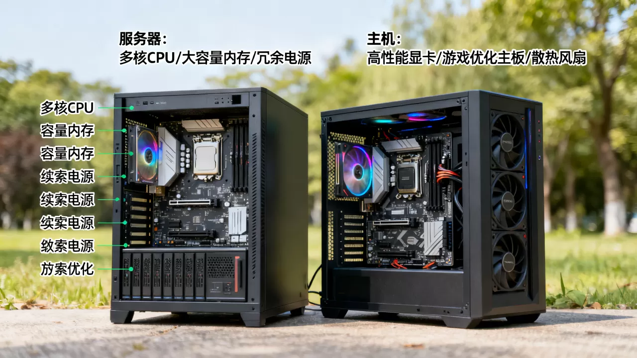 服务器电脑和主机配置有什么区别？，哪个品牌好