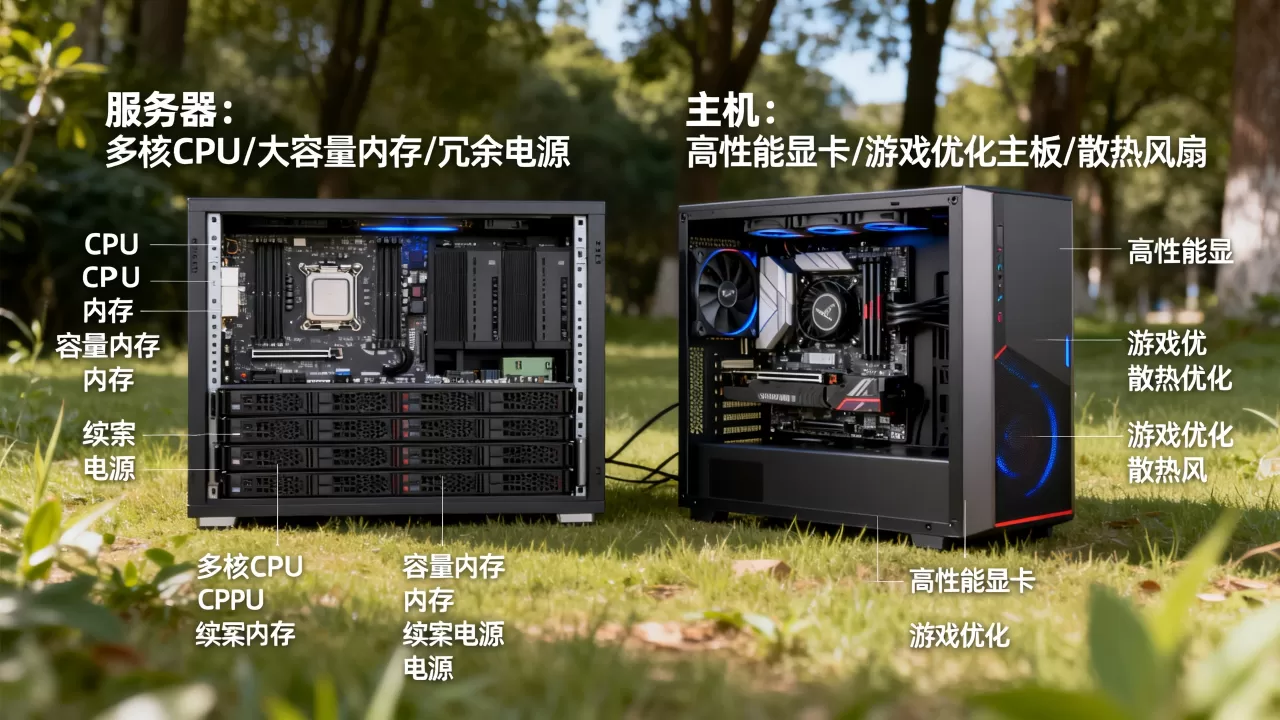 服务器电脑和主机配置有什么区别？，哪个品牌好