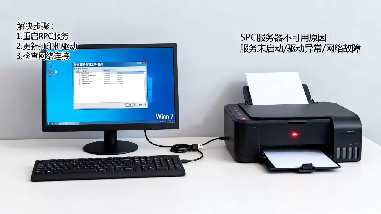Win7打印机RPC服务器不可用怎么解决，是什么原因？