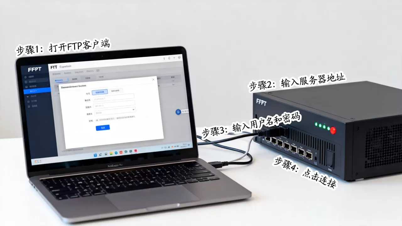 ftp怎么连接到网站服务器上，步骤是什么？