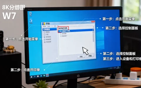 W7打印机服务器属性怎么打开，具体步骤？