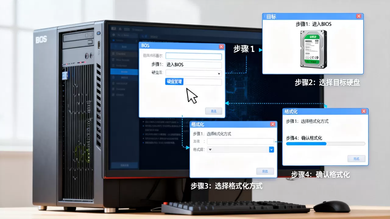 服务器BIOS如何格式化硬盘,步骤是什么? 服务器BIOS如何格式化硬盘,步骤是什么?