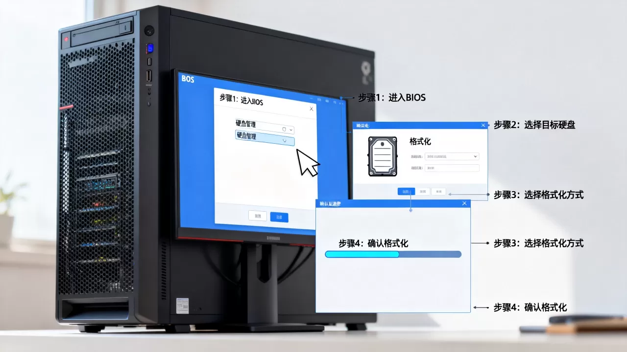 服务器BIOS如何格式化硬盘,步骤是什么? 服务器BIOS如何格式化硬盘,步骤是什么?