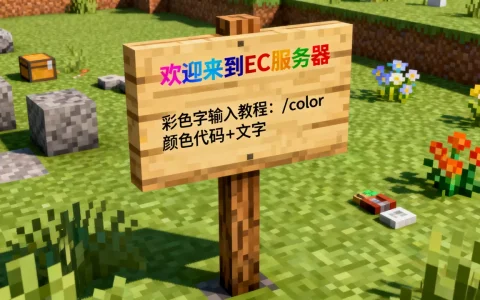 我的世界ec服务器告示牌上彩色字怎么打,怎么设置