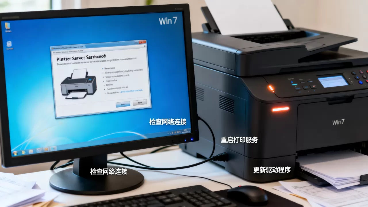 win7中的打印机服务器错误怎么解决,win7打印机服务器错误原因是什么 win7中的打印机服务器错误怎么解决,win7打印机服务器错误原因是什么