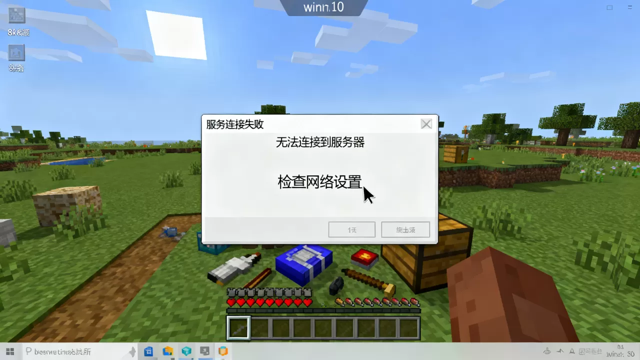 我的世界win10版服务器失败怎么回事，连不上服务器怎么办？
