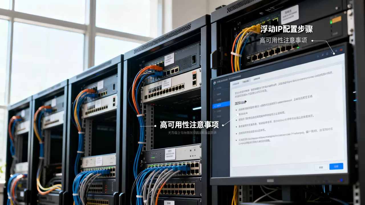 如何正确配置浮动IP以实现高可用性，有什么注意事项？