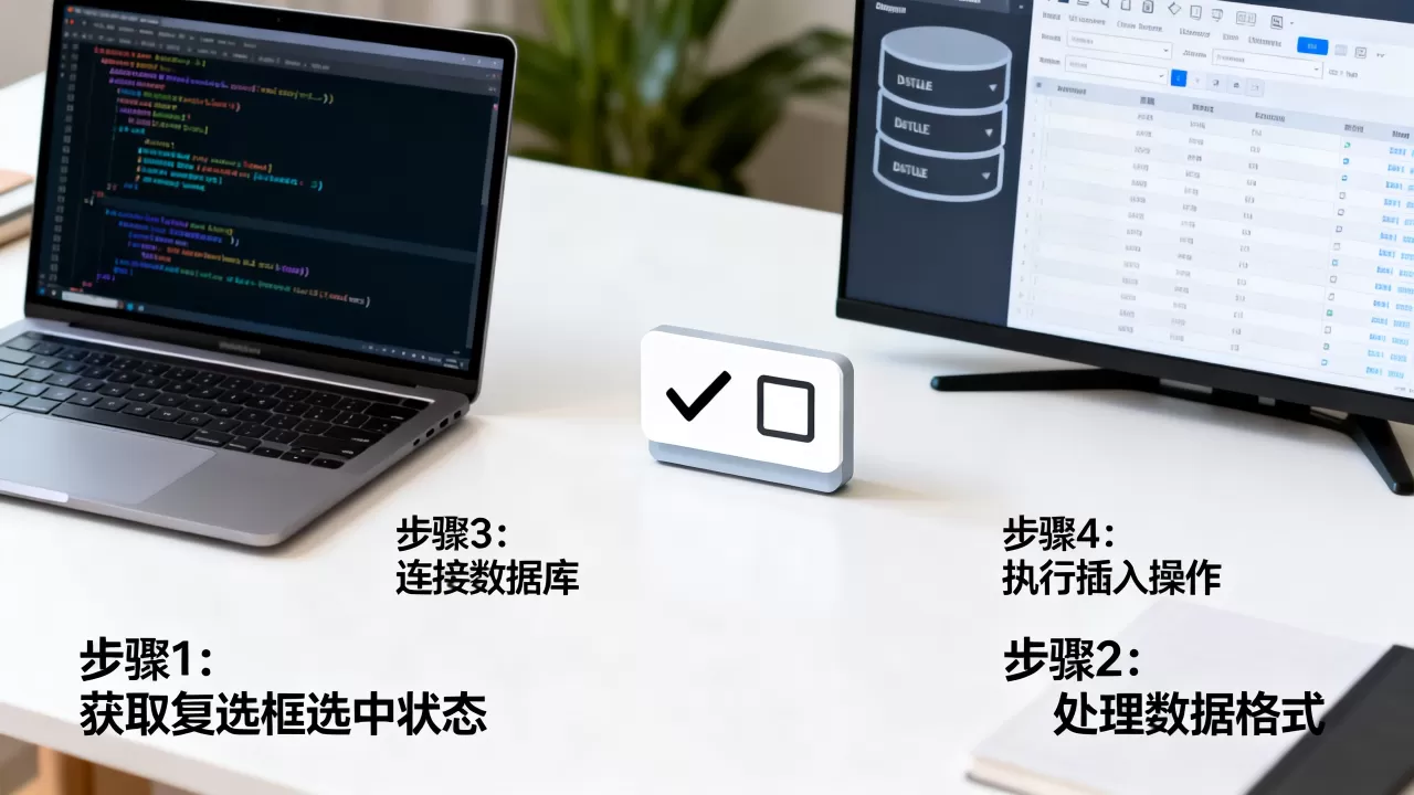 复选框数据如何写入数据库，具体实现步骤是什么？