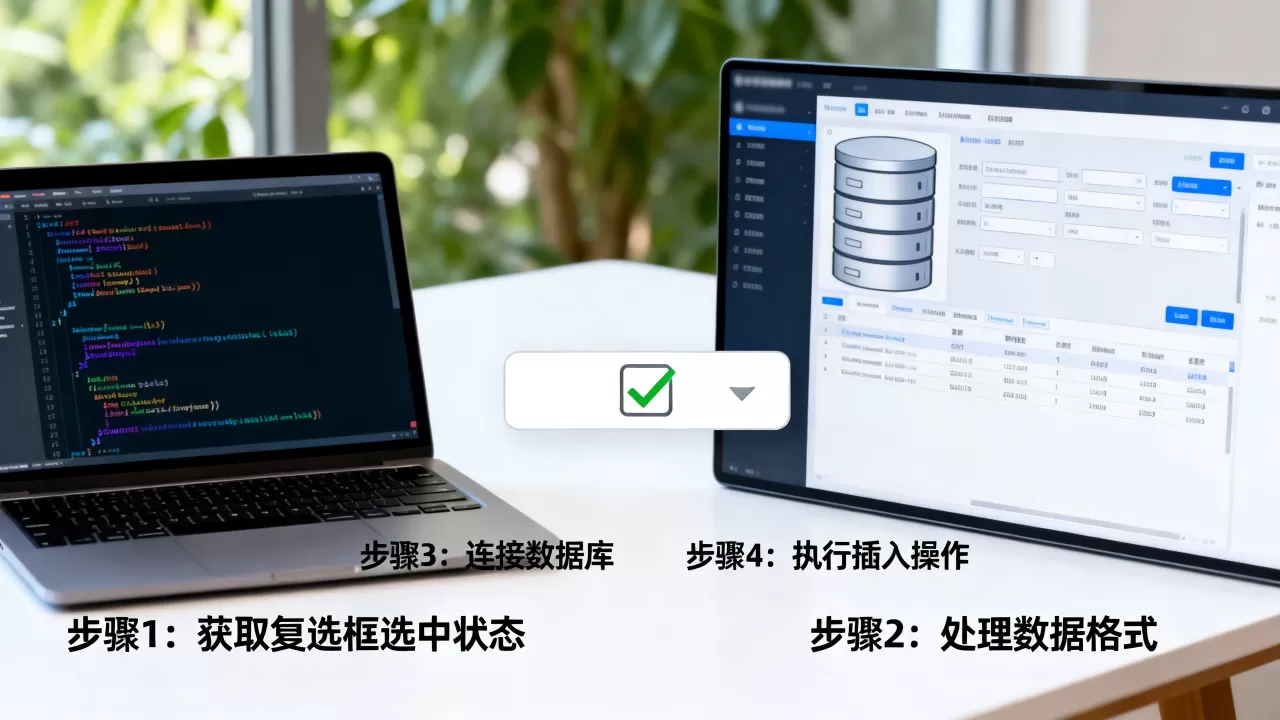 复选框数据如何写入数据库，具体实现步骤是什么？