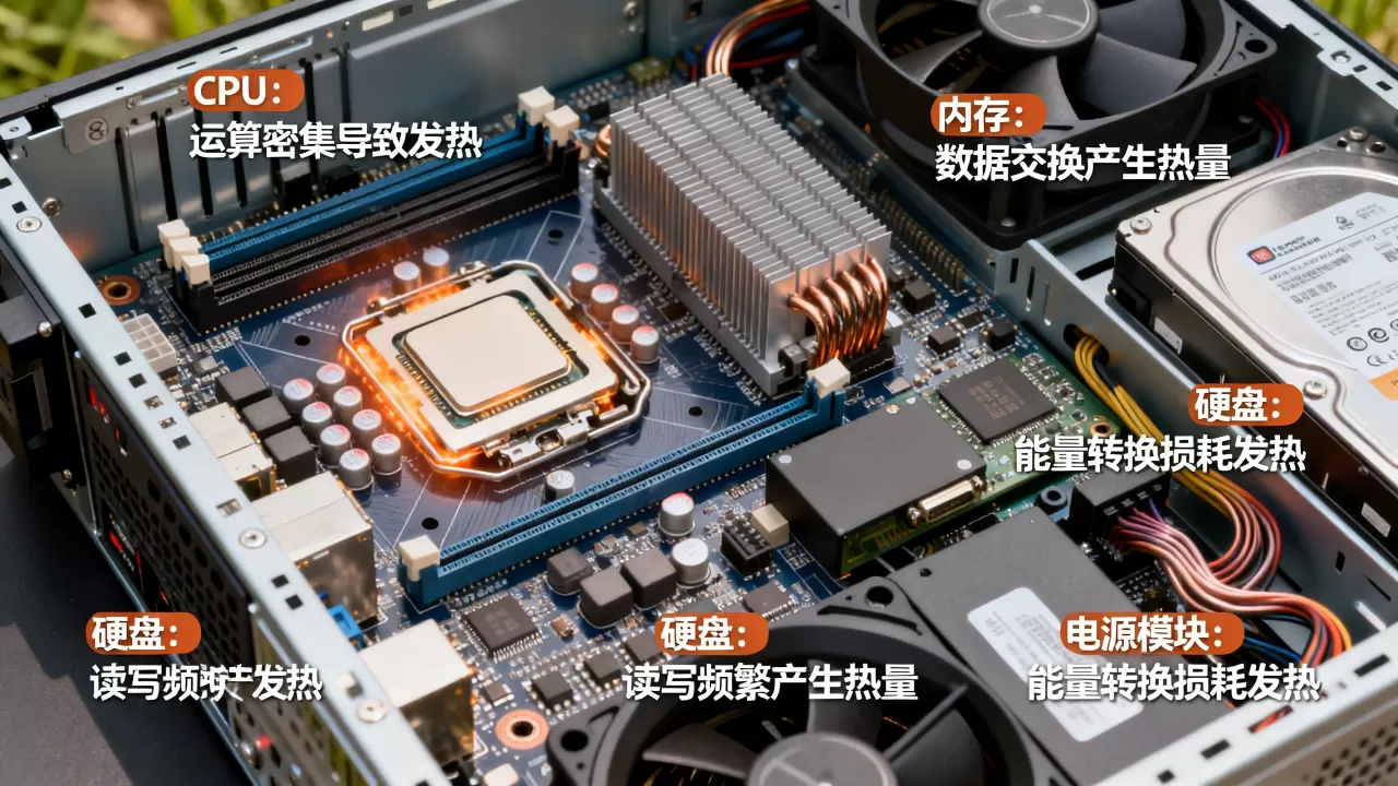 服务器主要发热部位有哪些?,是什么原因造成的? 服务器主要发热部位有哪些?,是什么原因造成的?