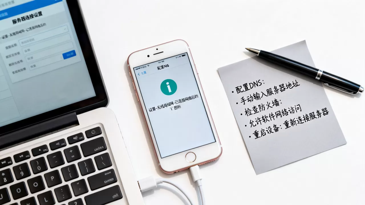 6s怎么设置软件网络连接电脑连接服务器？，连接不上怎么解决