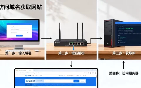 如何通过访问域名获取网站信息，具体步骤是什么？