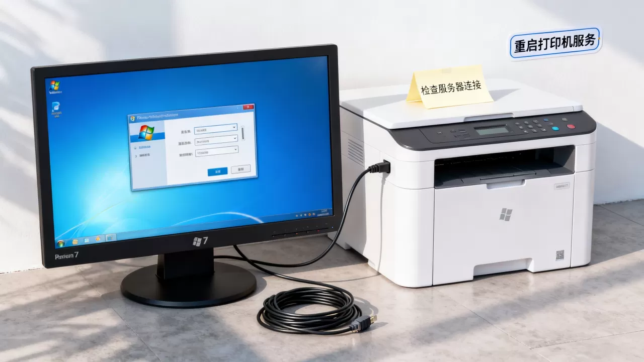 win7打印机服务器不可用怎么办?,无法连接打印机? win7打印机服务器不可用怎么办?,无法连接打印机?
