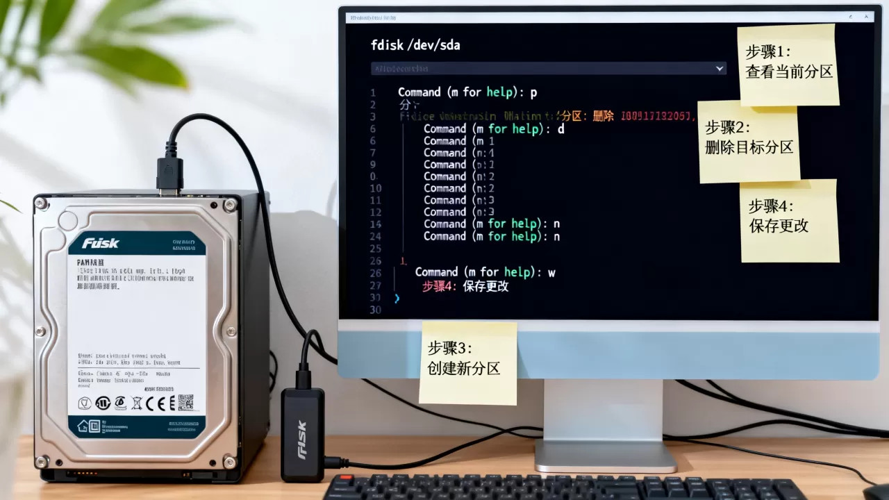 fdisk扩盘如何操作,详细步骤是什么? fdisk扩盘如何操作,详细步骤是什么?