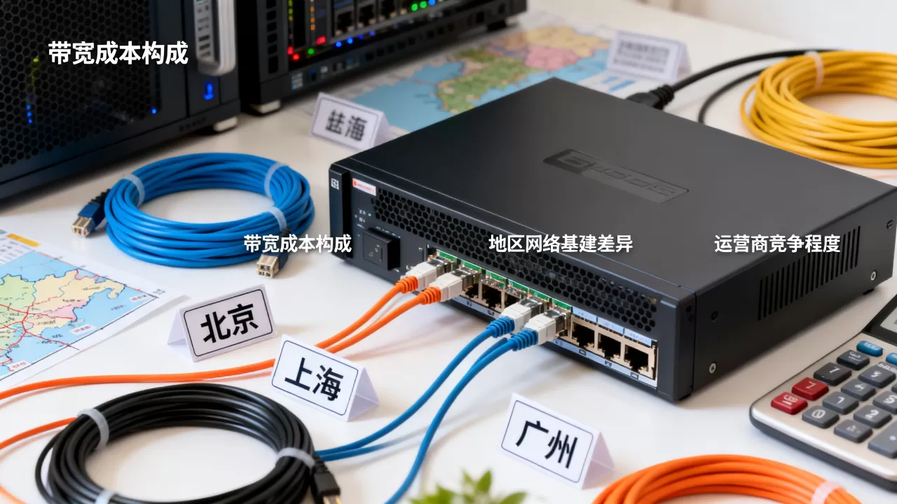服务器带宽价格为什么有高有低？，不同地区价格差异大吗？